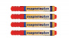 Маркеры Magnetoplan универсальные для досок, бумаги, 4 штуки, красные
